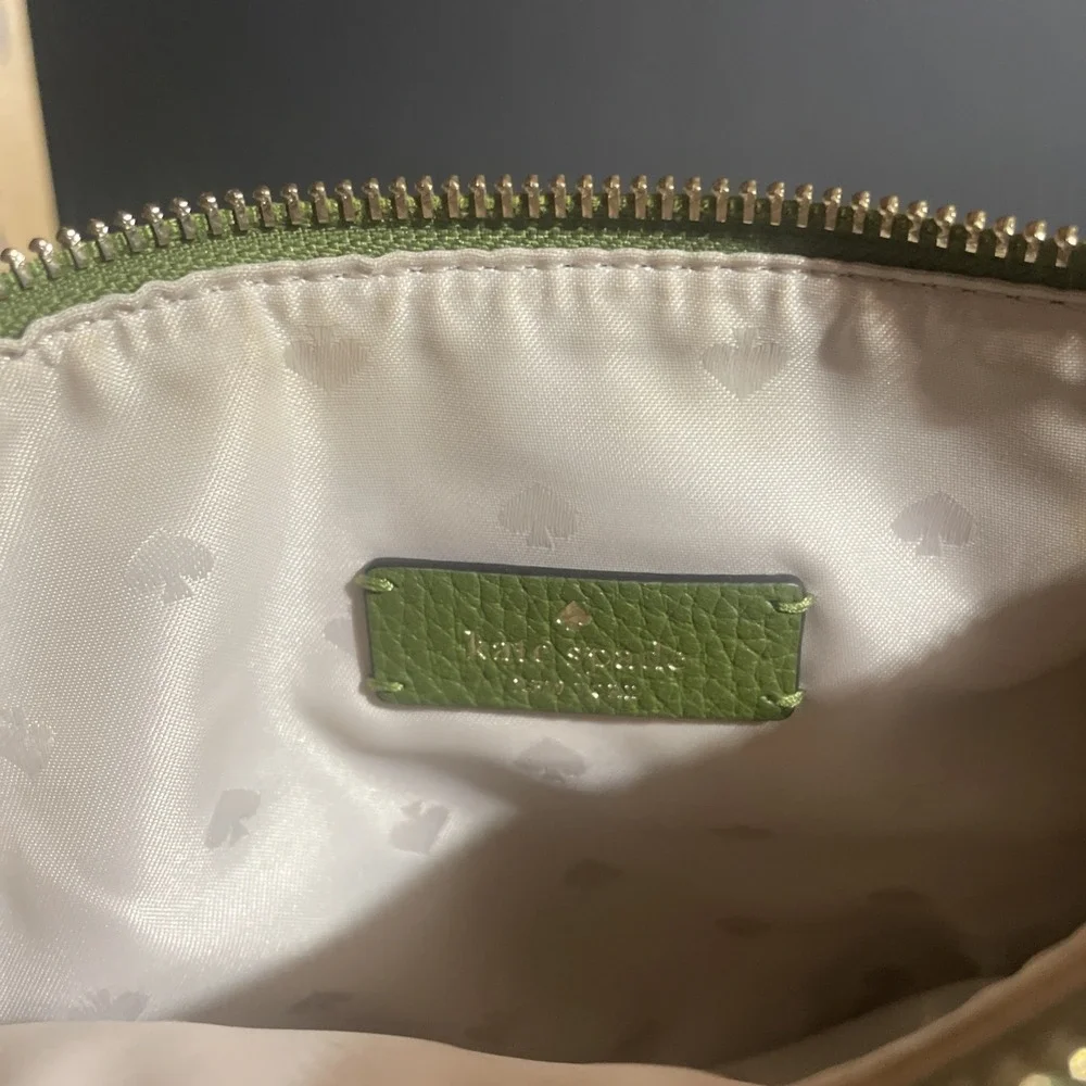 Kate Spade Olive Green‎ Pebbled Leather Shoulder Bag